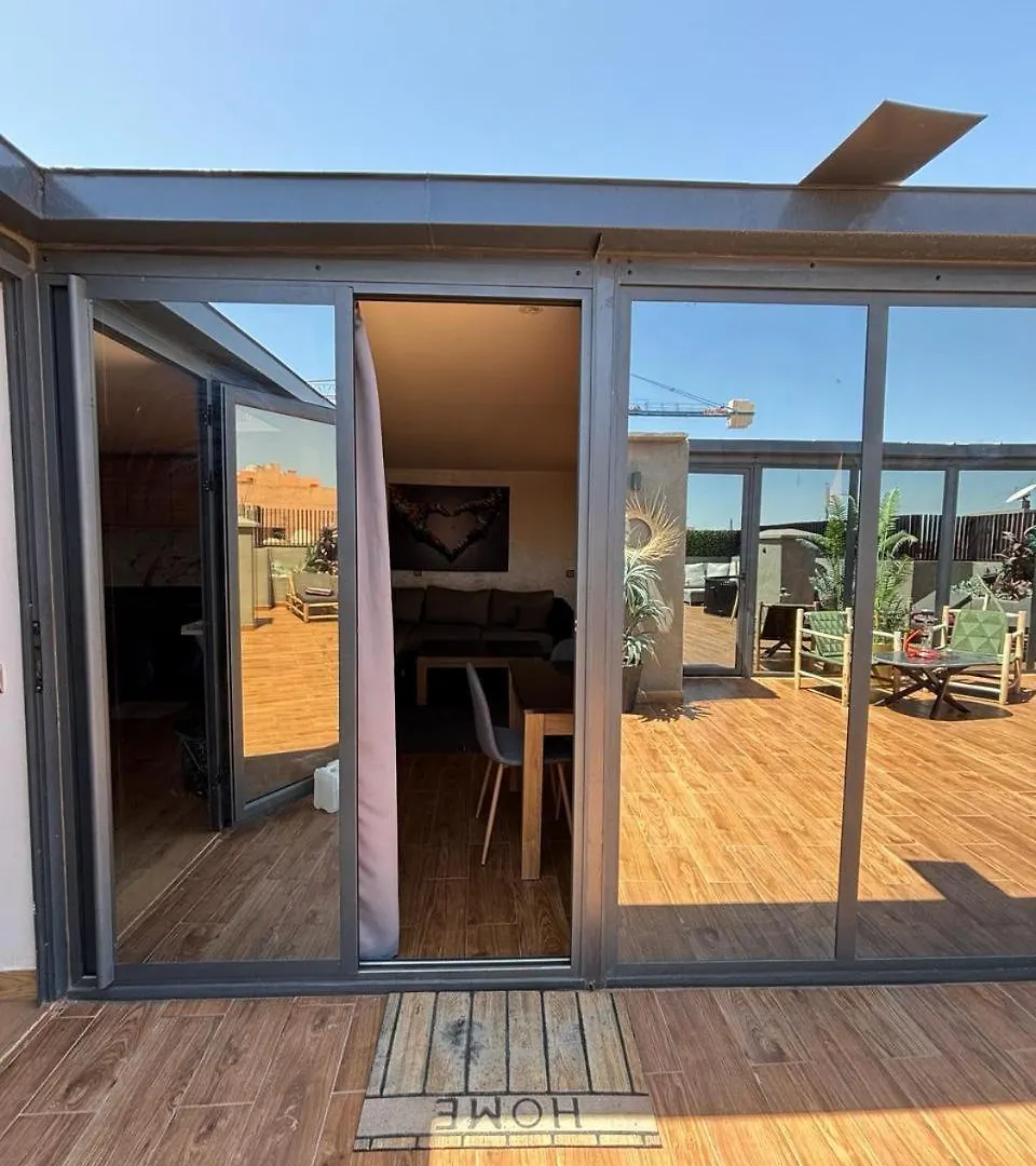 Lägenhet Appartement Luxueux Au Rooftop A Gueliz Marrakesh